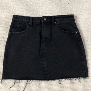 black denim skirt